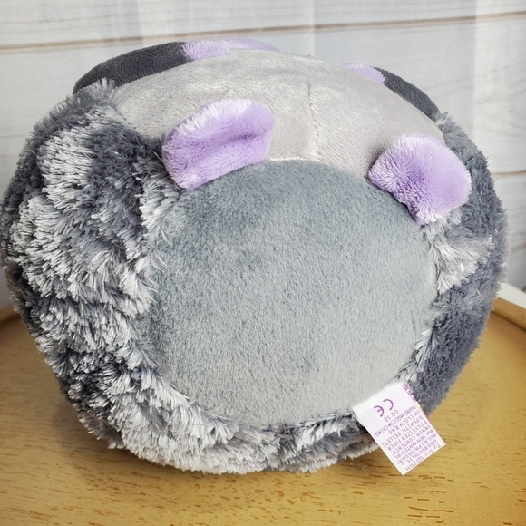 Ty Beanie Ballz Thunder the Elephant Gray Purple Round Plush Stuffed Animal 9" - Picture 8 of 10